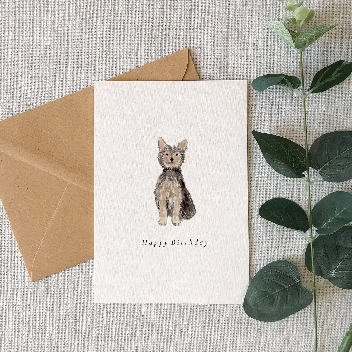 Yorkshire Terrier Birthday Card