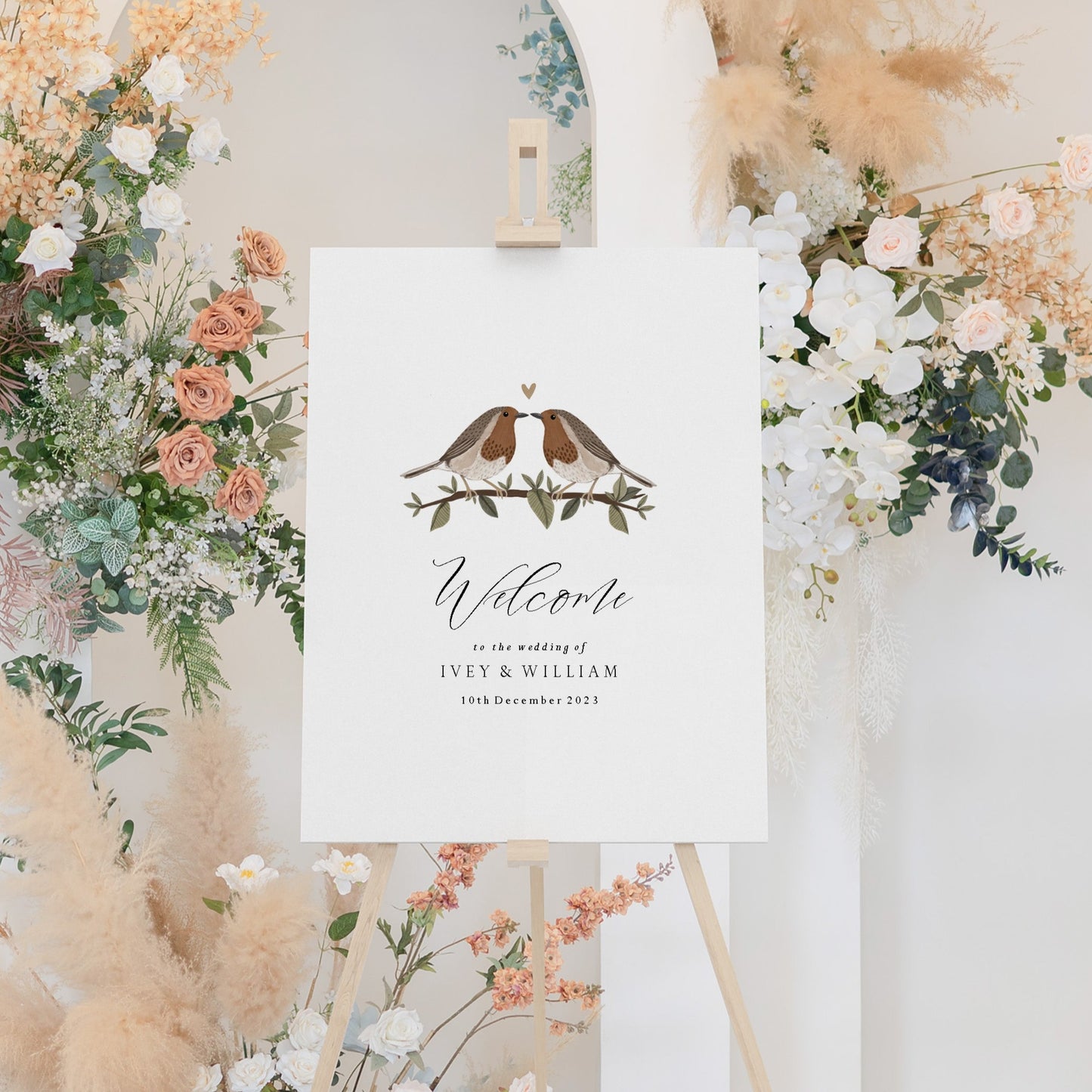 Love Birds Wedding Welcome Sign