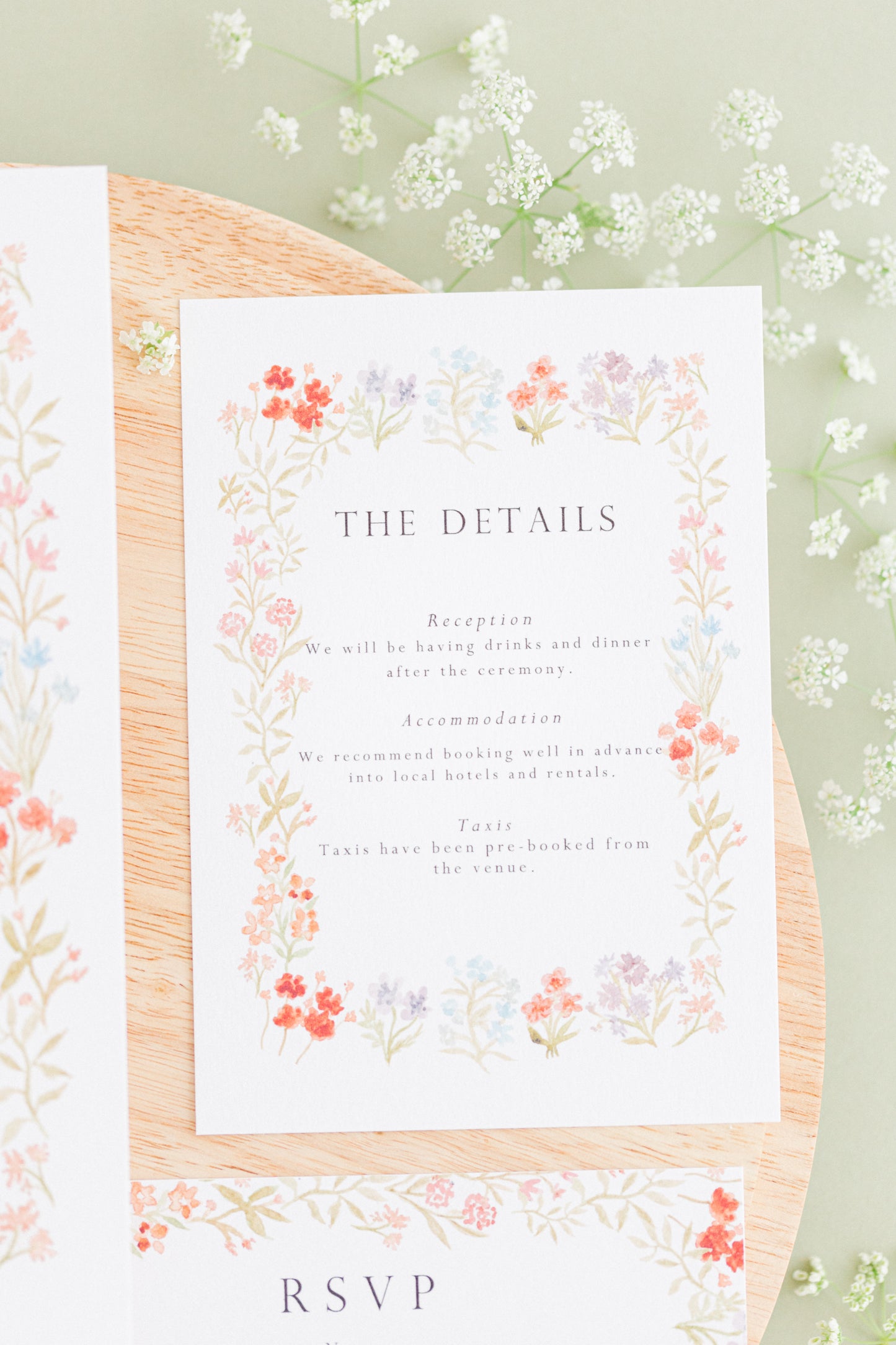 Wildflower Garden Wedding Invitation Suite