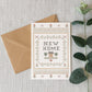 New Home Illustrated Cross Stitch Greeting Card