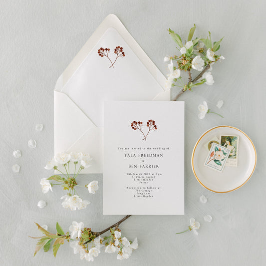 Autumn Branch Wedding Invitation Suite