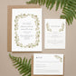 Greenery Border Wedding Invitation Suite