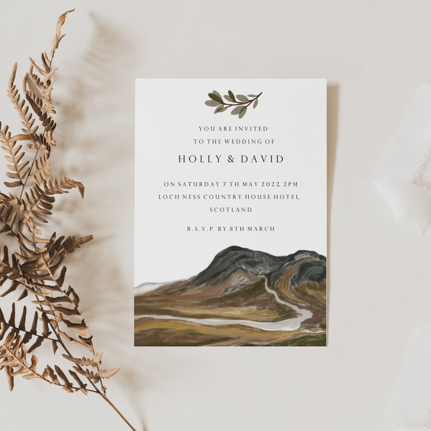 Scottish Highlands Invitation Card