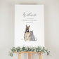 Custom Pet Portrait Wedding Welcome Sign