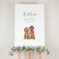 Custom Pet Portrait Wedding Welcome Sign