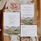 Scottish Highlands Watercolour Wedding Invitation