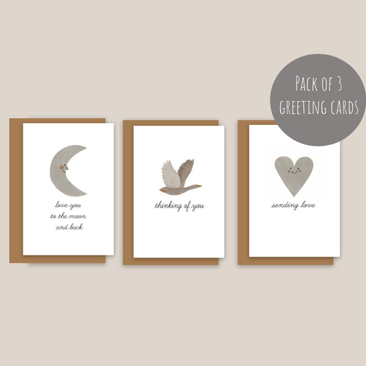 Pack of 3 Heartfelt Greeting Cards