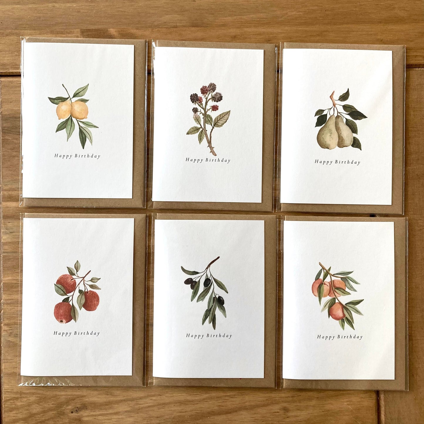 Peach Fruit Birthday Card