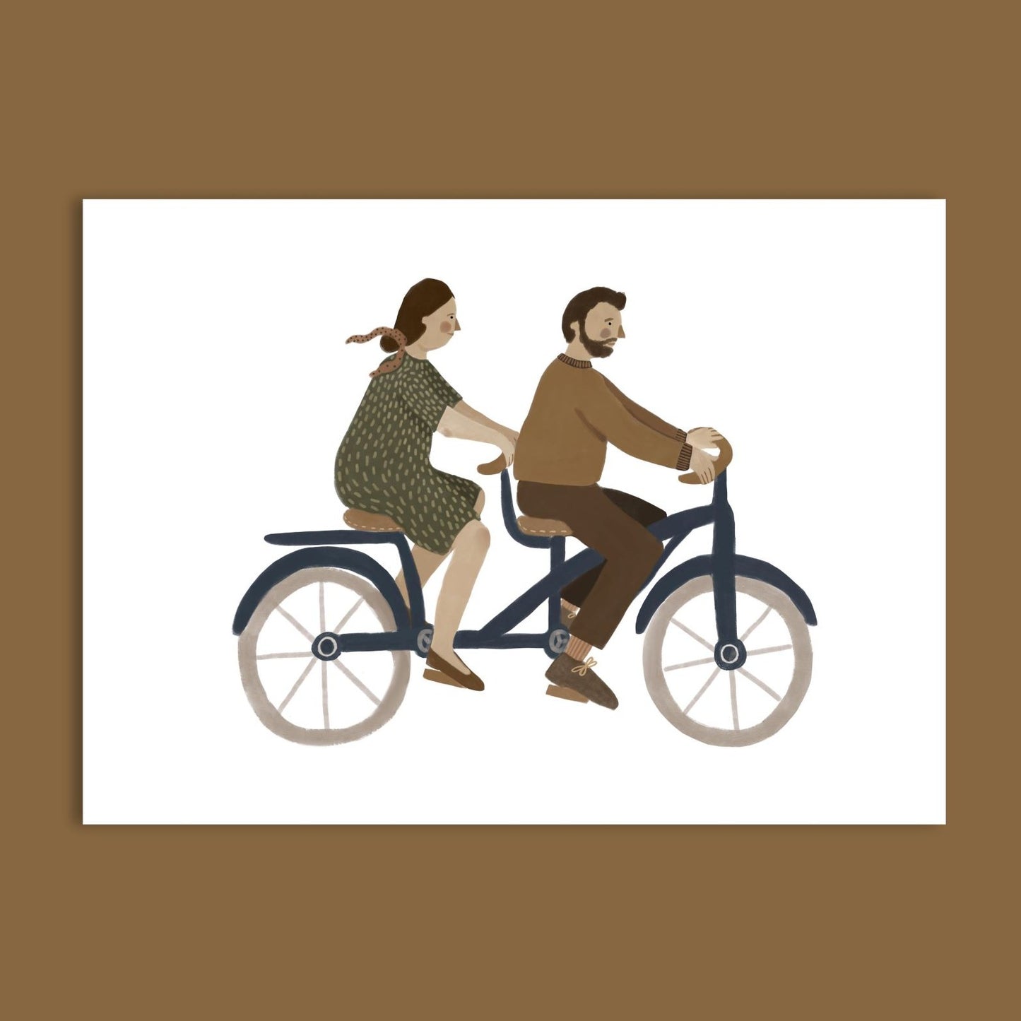 Tandem Bicycle Art Print