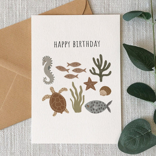 Happy Birthday Under the Sea Card