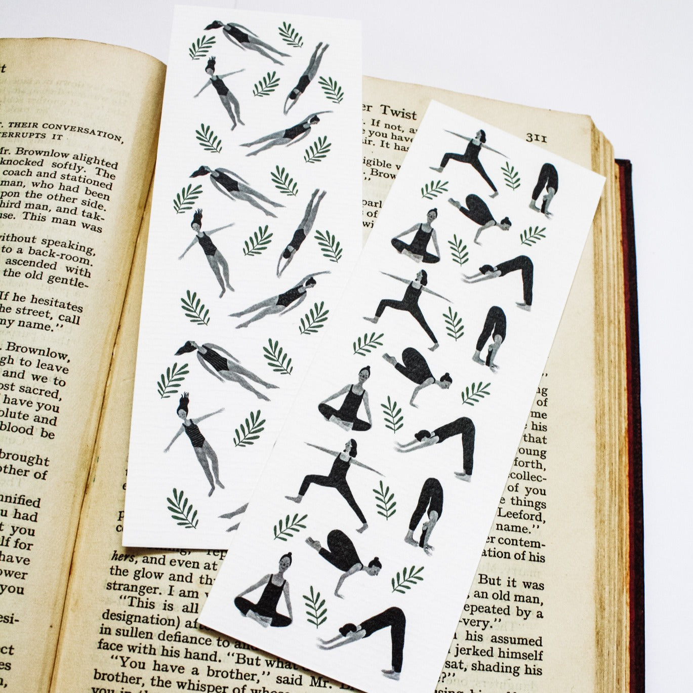 Set of Bookmarks - Wild Swimming & Yoga Design