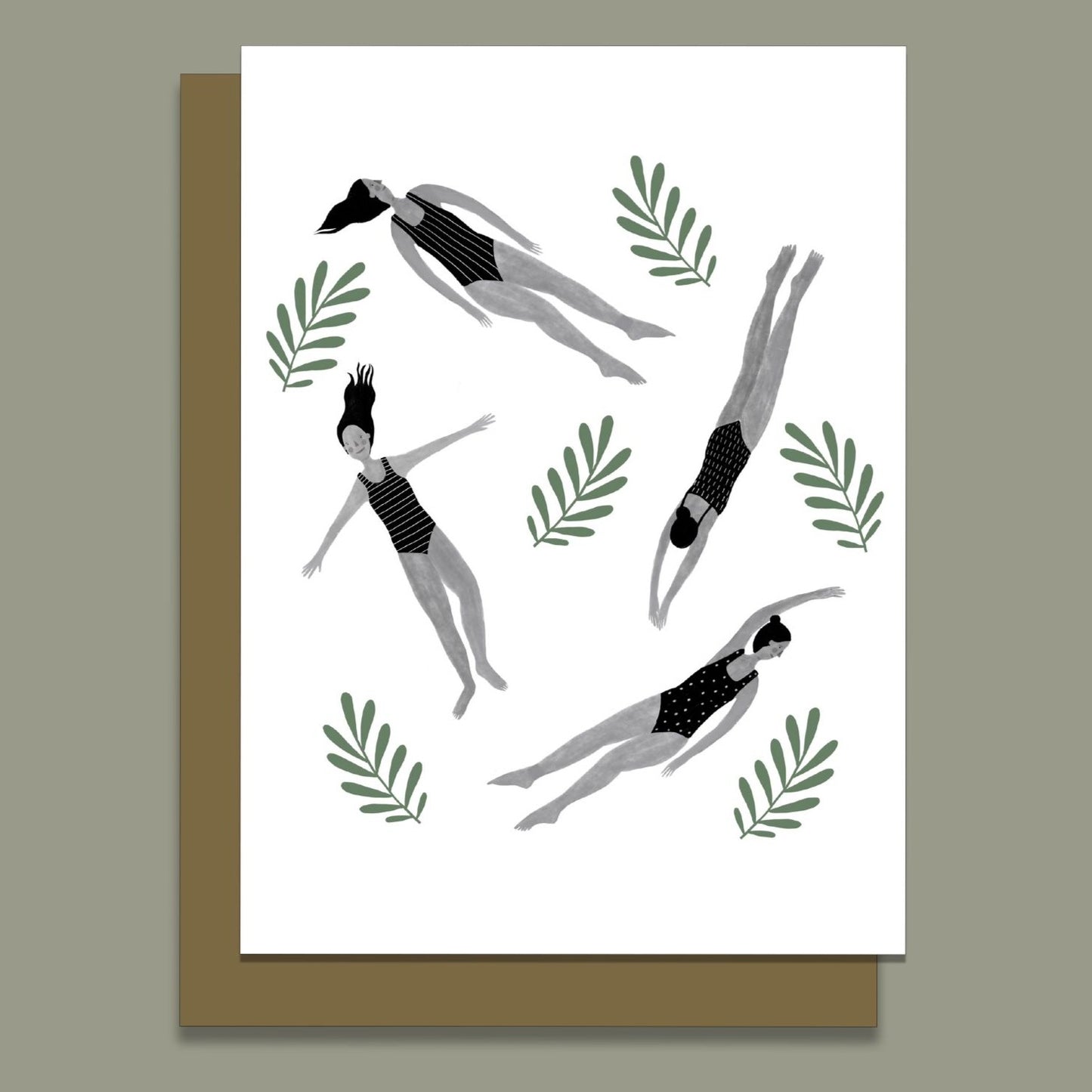 Wild Swimmers Illustrated Greeting Card