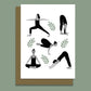 Yoga Poses Illustrated Greeting Card