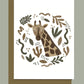 Giraffe Illustrated Greeting Card
