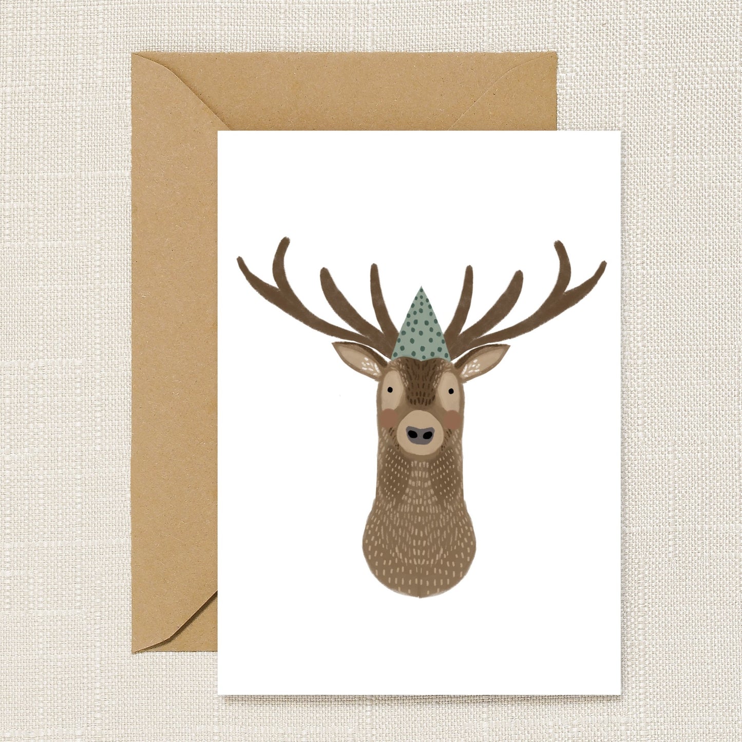 Set of 3 Party Hat Animal Cards