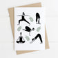 Yoga Poses Illustrated Greeting Card