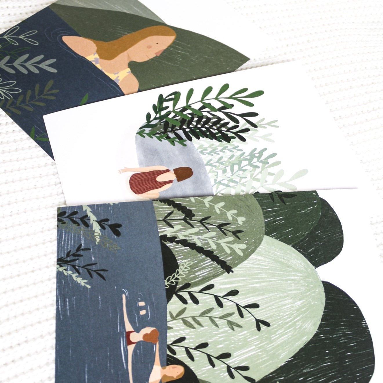 Set of 3 Wild Swimming Mini Prints