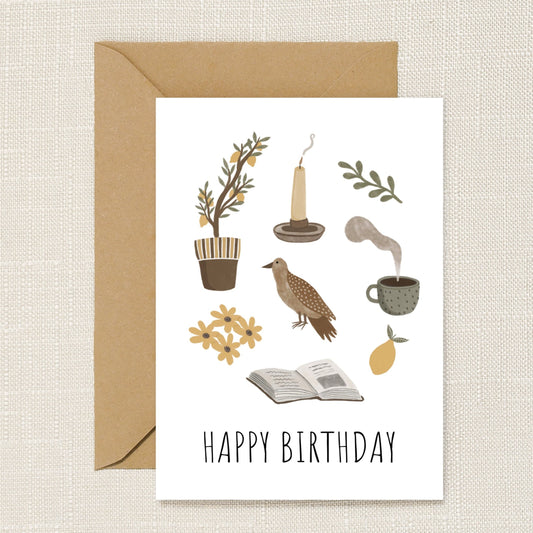 Happy Birthday Slow Living Greeting Card