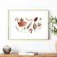 Autumn Nature Watercolour Art Print