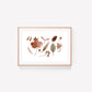 Autumn Nature Watercolour Art Print