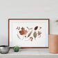Autumn Nature Watercolour Art Print