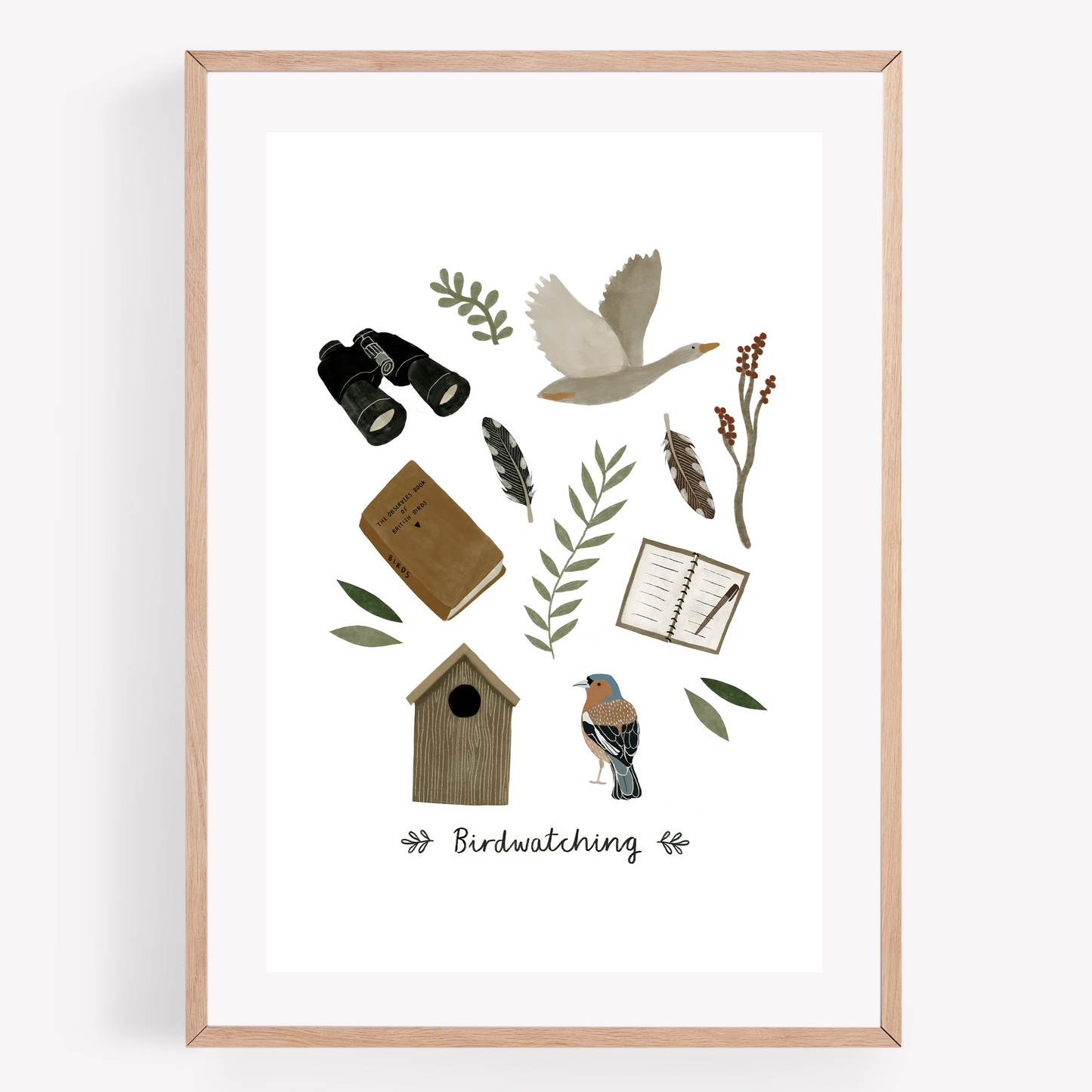 Birdwatching Essentials Art Print