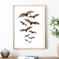 Halloween Bats Watercolour Art Print