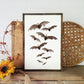 Halloween Bats Watercolour Art Print