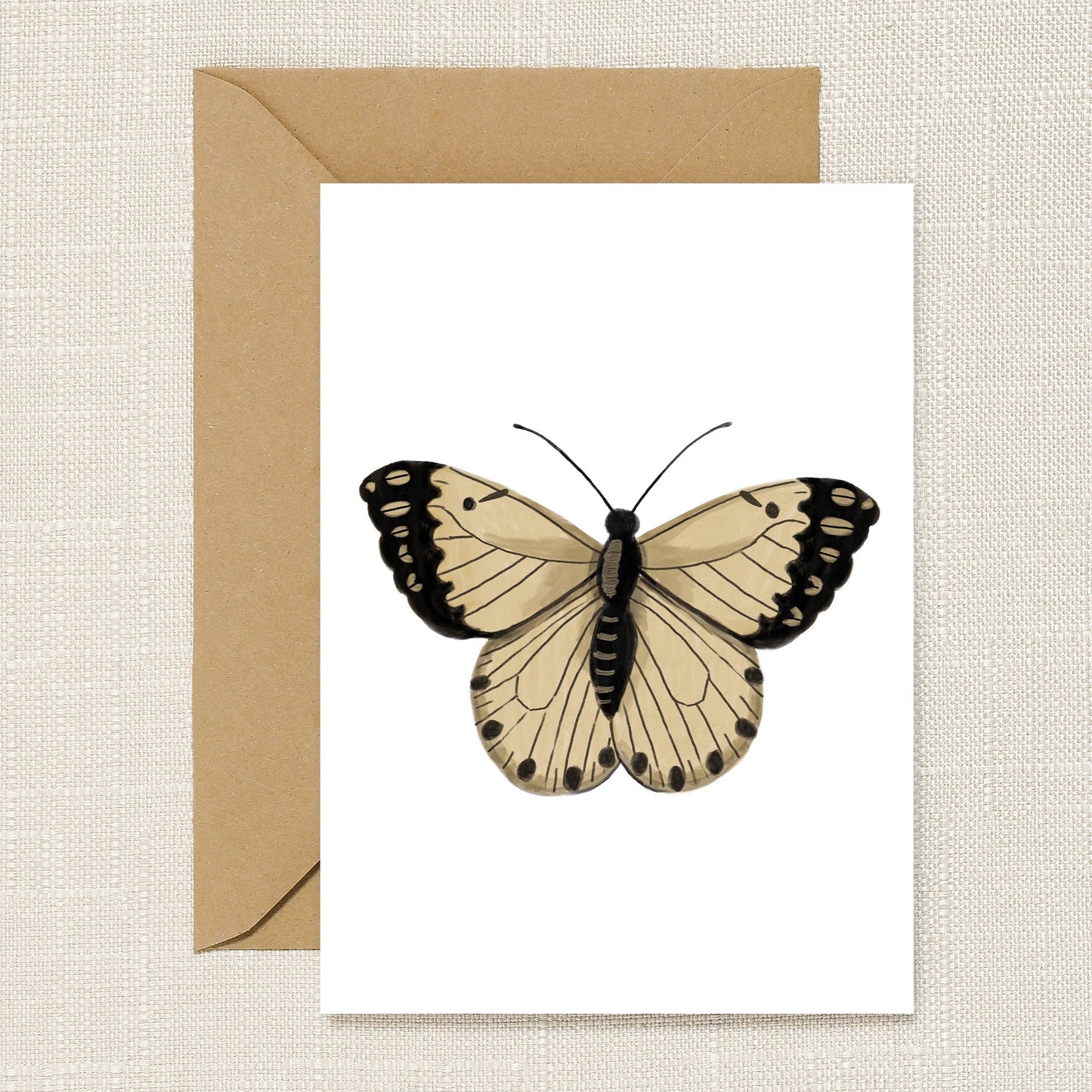 Light Brown Butterfly Card