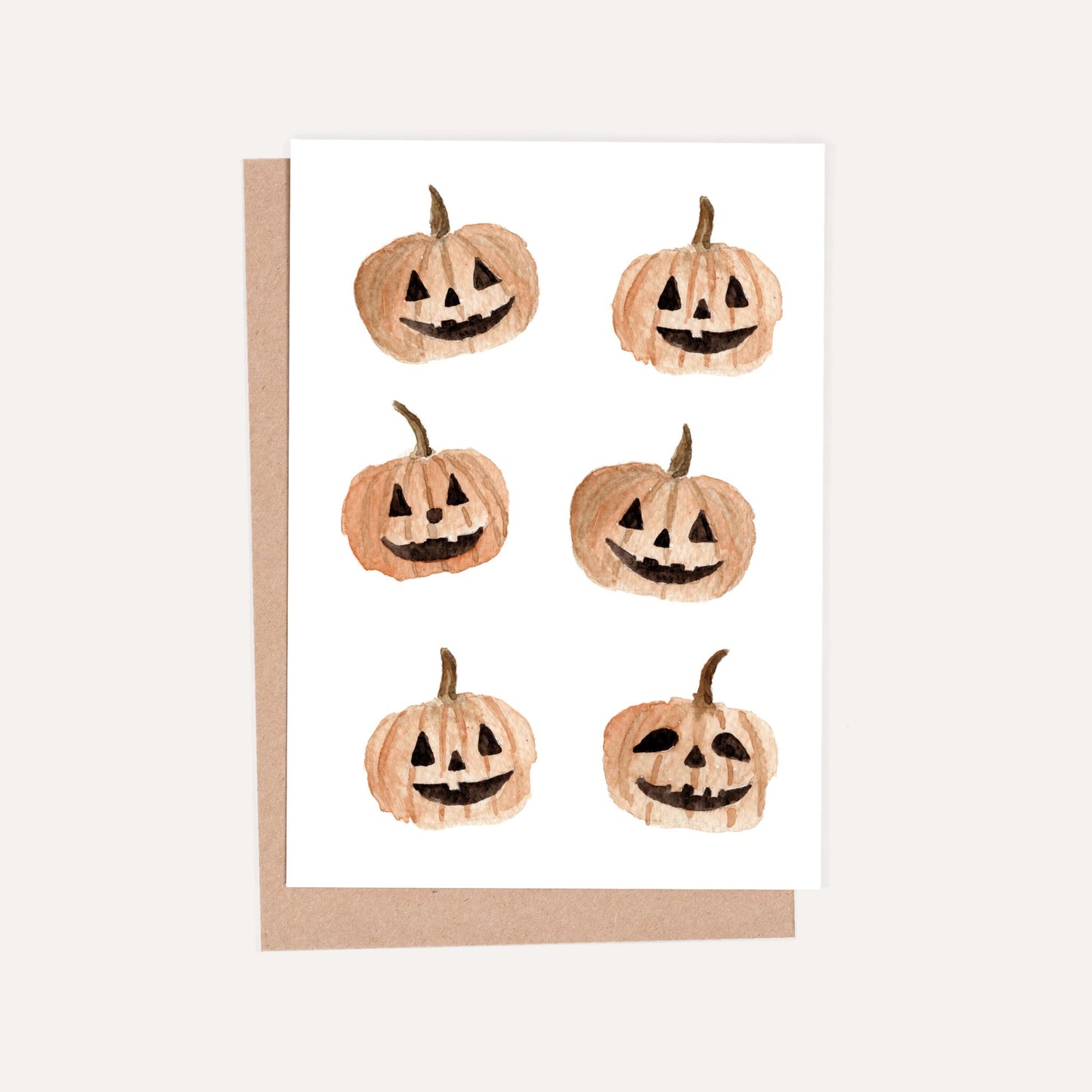 Carved Pumpkins Greeting Card