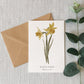 Daffodil Botanical Greeting Card