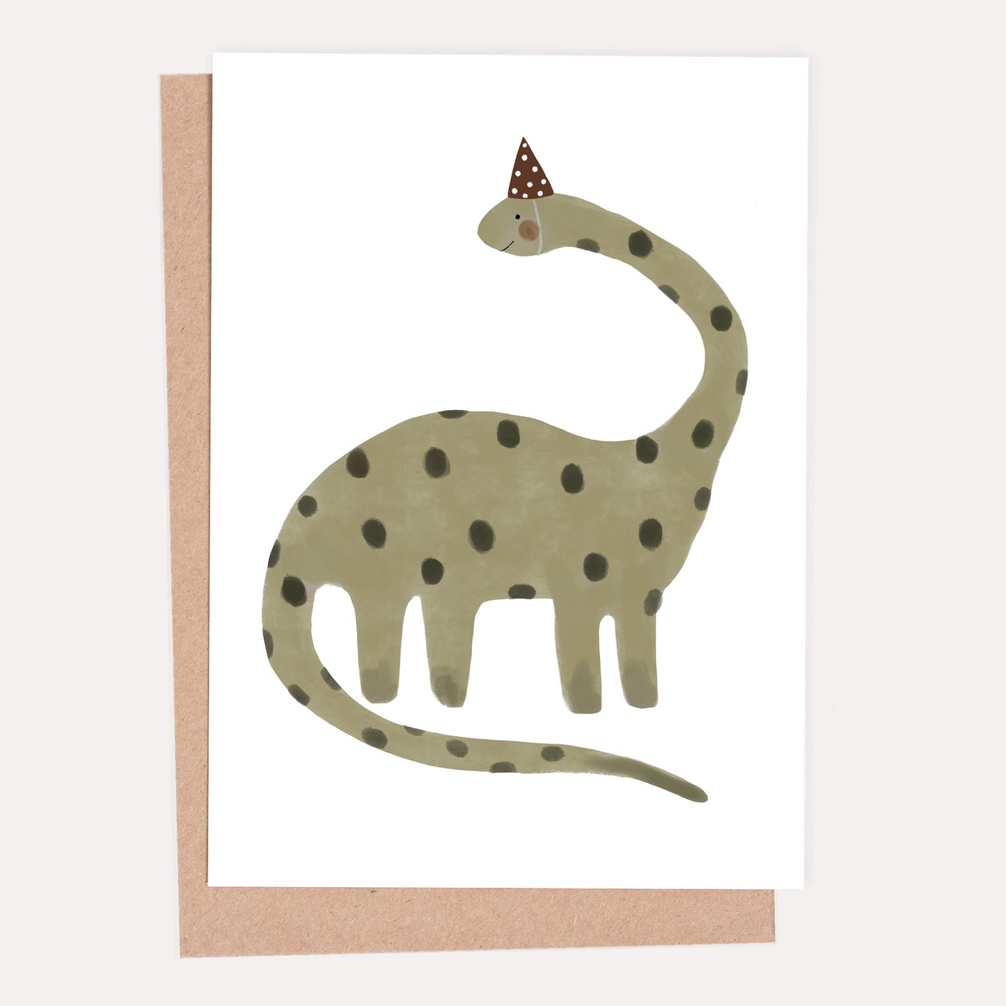 Dinosaur in Party Hat Greeting Card