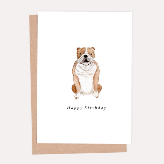 English Bulldog Birthday Card