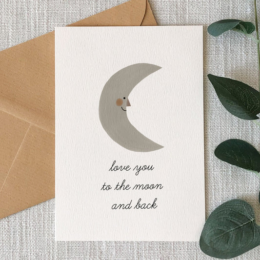 Love You to the Moon and Back Greeting Card