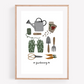 Gardening Essentials Art Print