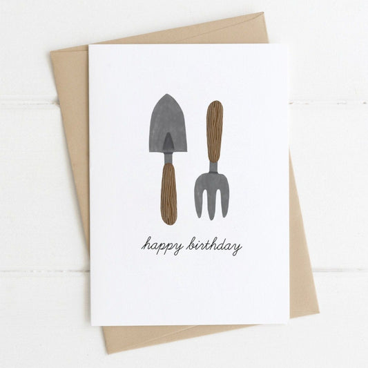 Happy Birthday Gardening Tools Card