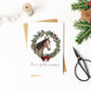 Horse in Wreath Christmas Card