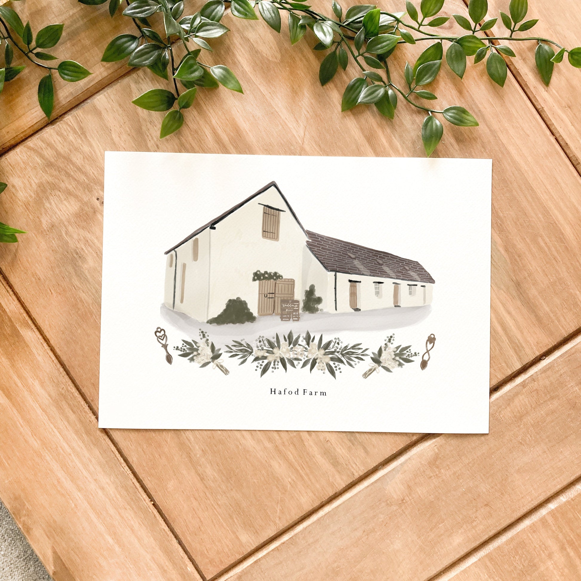 Custom House Portrait by HeatherLucyJ. Bespoke Painting for Housewarming Gift.