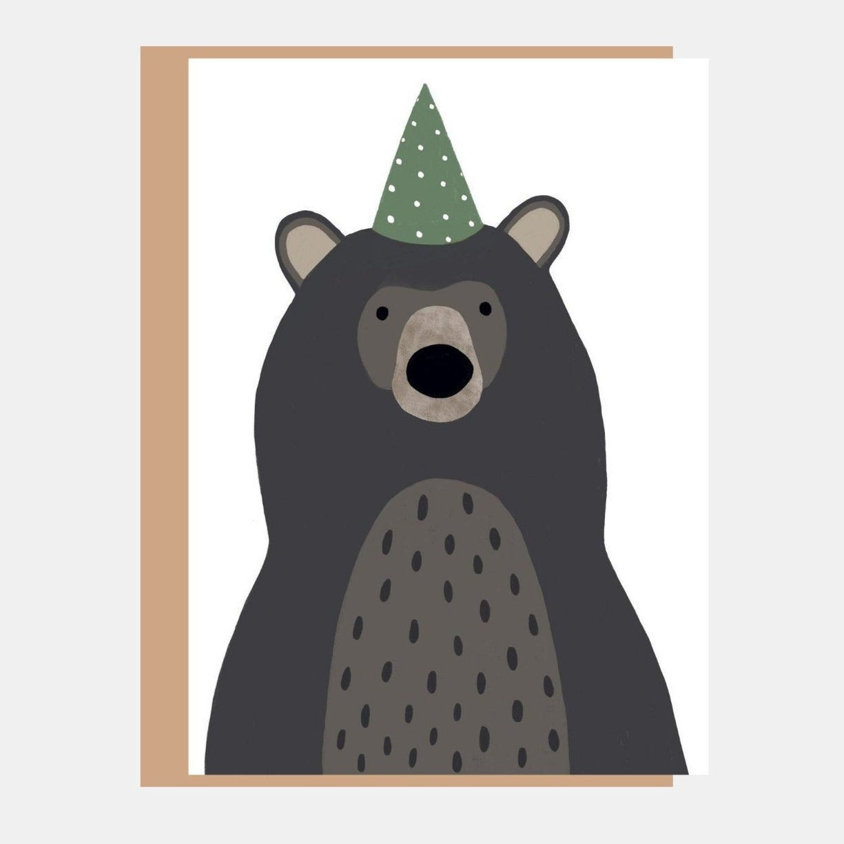 Bear in Party Hat Illustrated Greeting Card