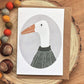 Runner Duck in Woolly Jumper Greeting Card