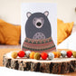 Bear in Winter Jumper Greeting Card