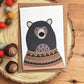 Bear in Winter Jumper Greeting Card