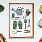 Gardening Illustrated Greeting Card