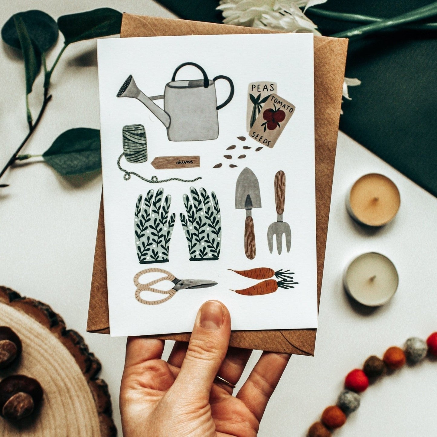 Gardening Illustrated Greeting Card
