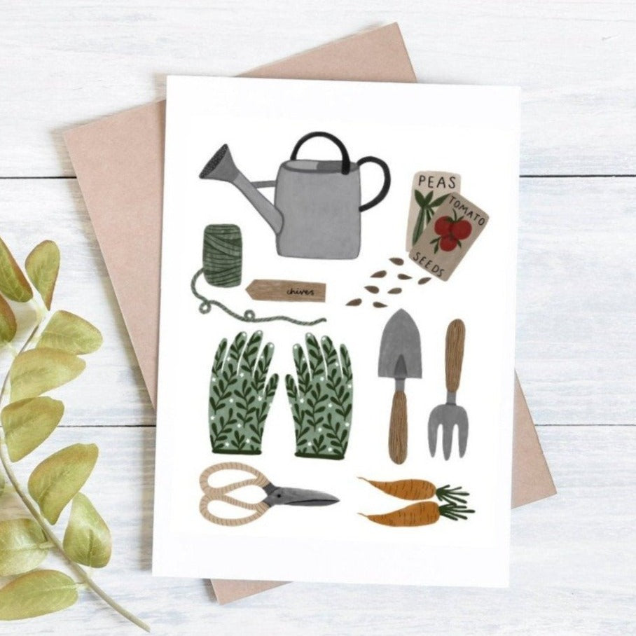 Gardening Illustrated Greeting Card