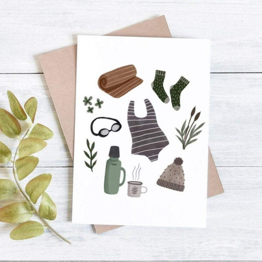 Wild Swimming Essentials Greeting Card
