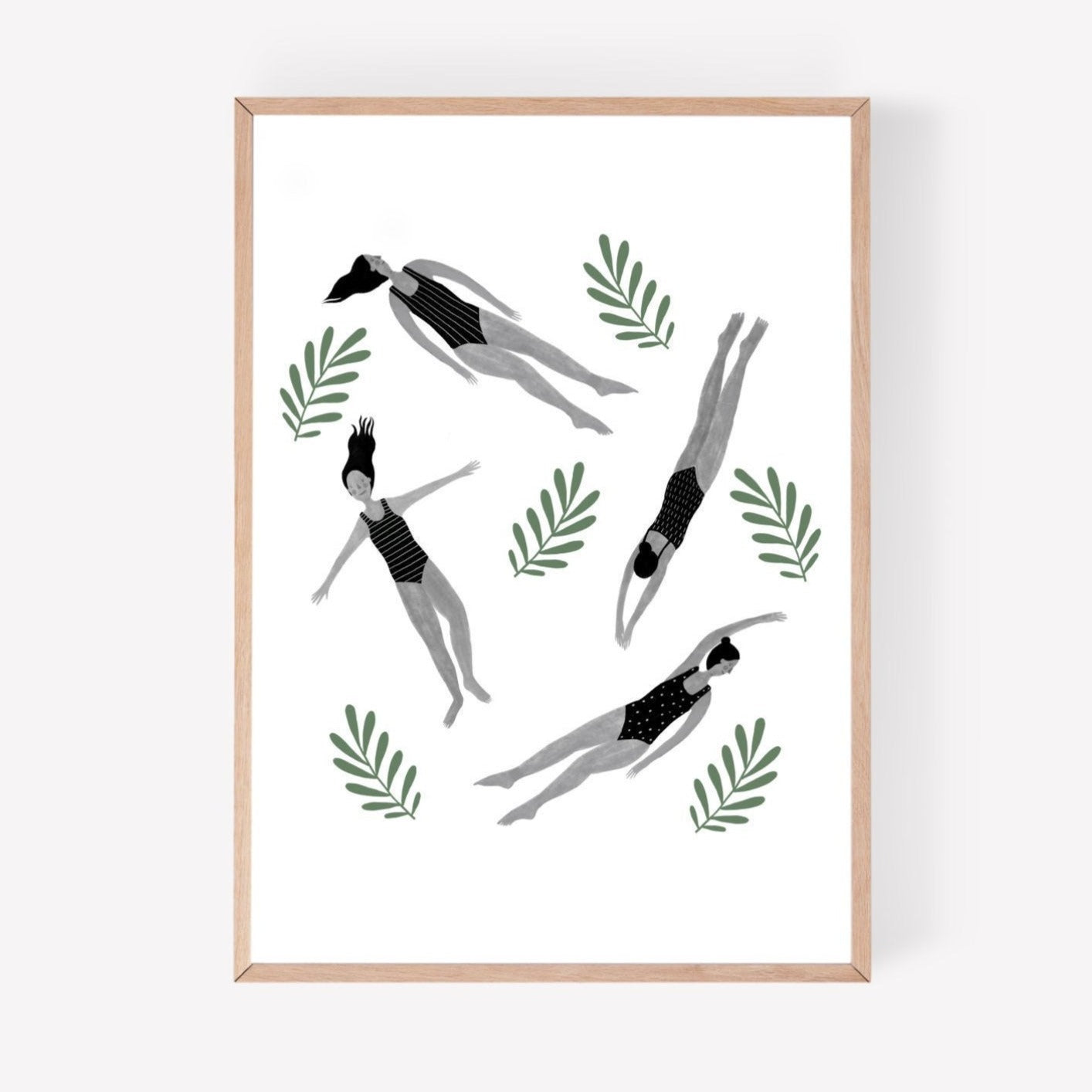 Wild Swimming Pattern Print