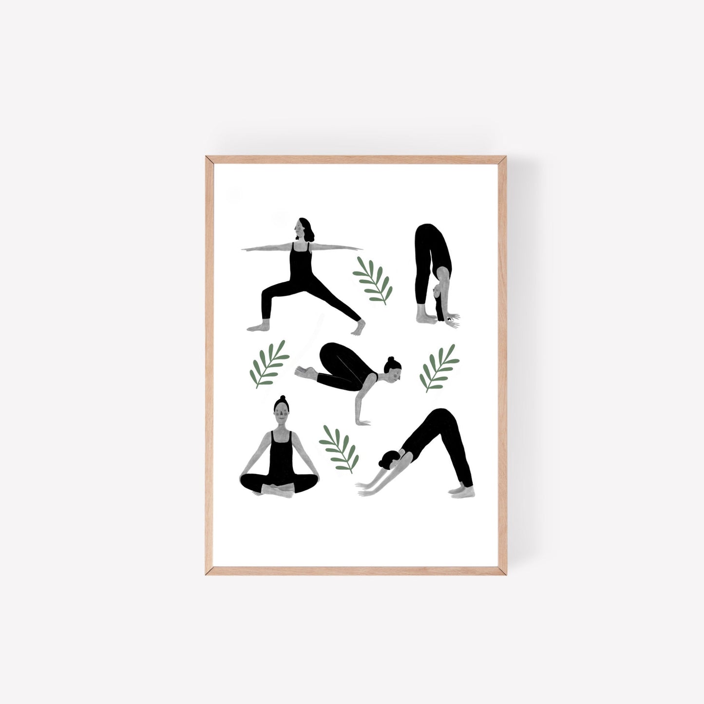 Set of 2 Prints | Wild Swimming & Yoga | Outdoor Swimming | Yogi Decor | Nature Artwork | Black and White Decor | Swimmer Gift | Print Pair