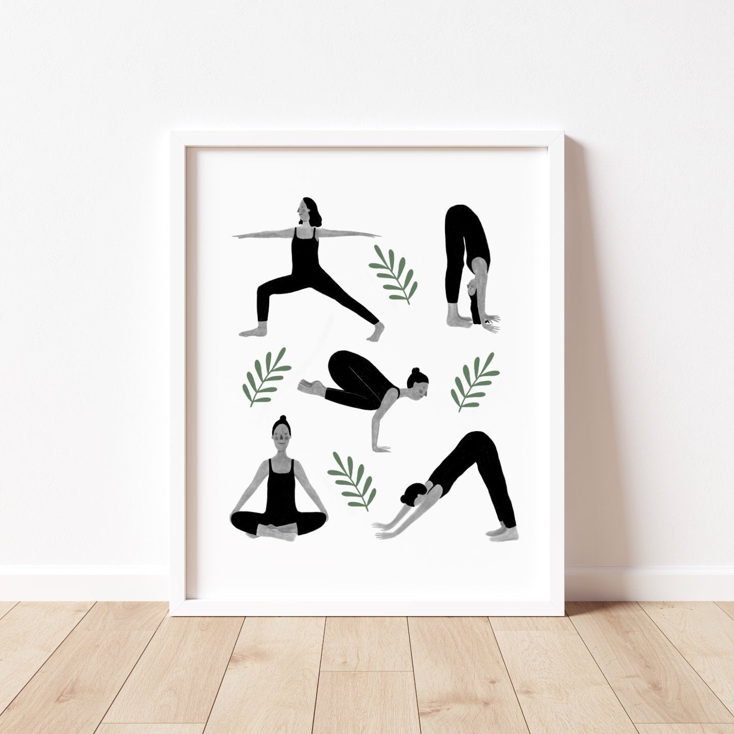 Set of 2 Prints | Wild Swimming & Yoga | Outdoor Swimming | Yogi Decor | Nature Artwork | Black and White Decor | Swimmer Gift | Print Pair