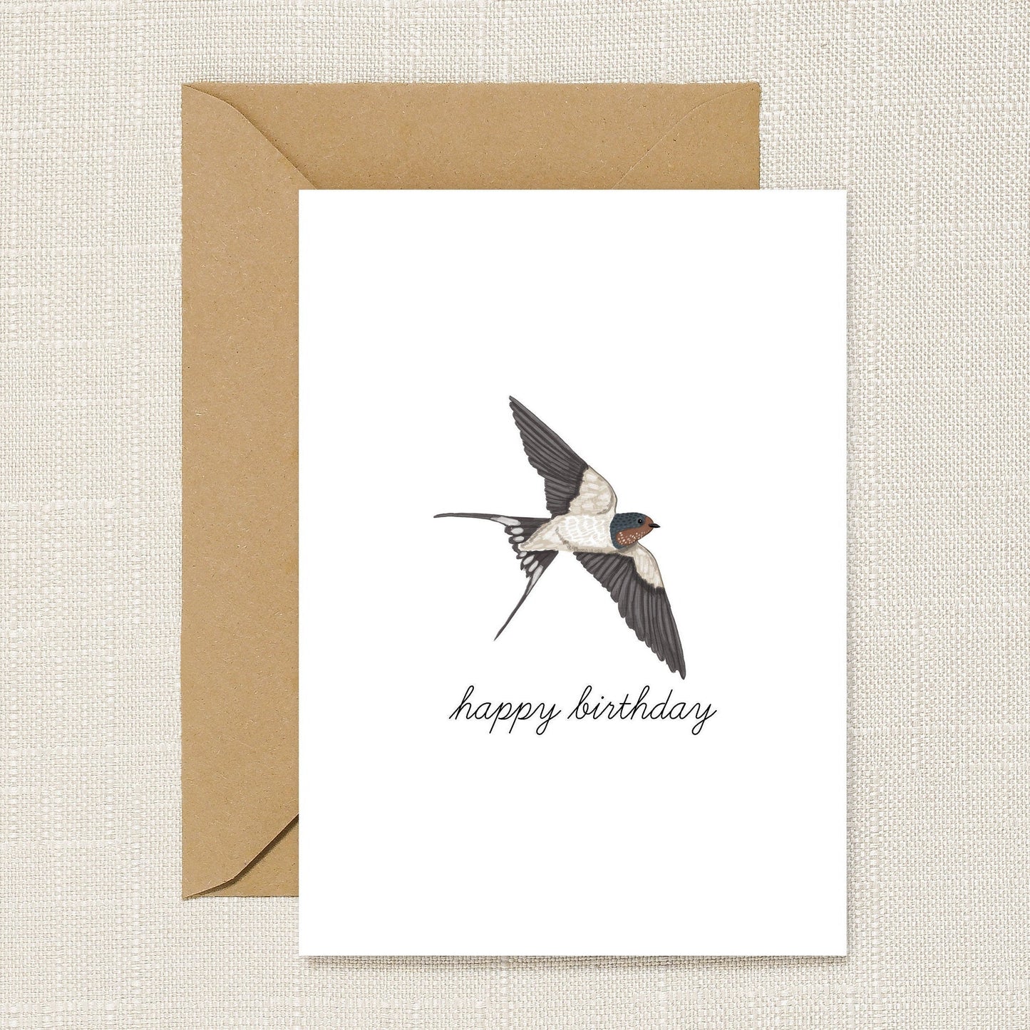 Swallow Birthday Card